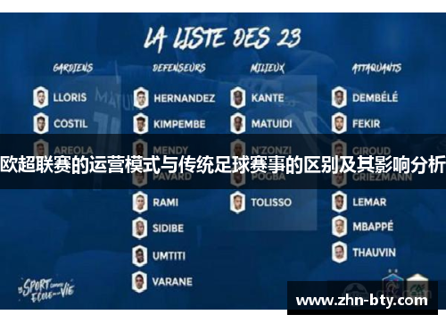 欧超联赛的运营模式与传统足球赛事的区别及其影响分析