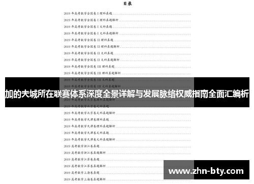 加的夫城所在联赛体系深度全景详解与发展脉络权威指南全面汇编析 加的夫城所在联赛体系深度全景详解与发展脉络权威指南全面汇编析